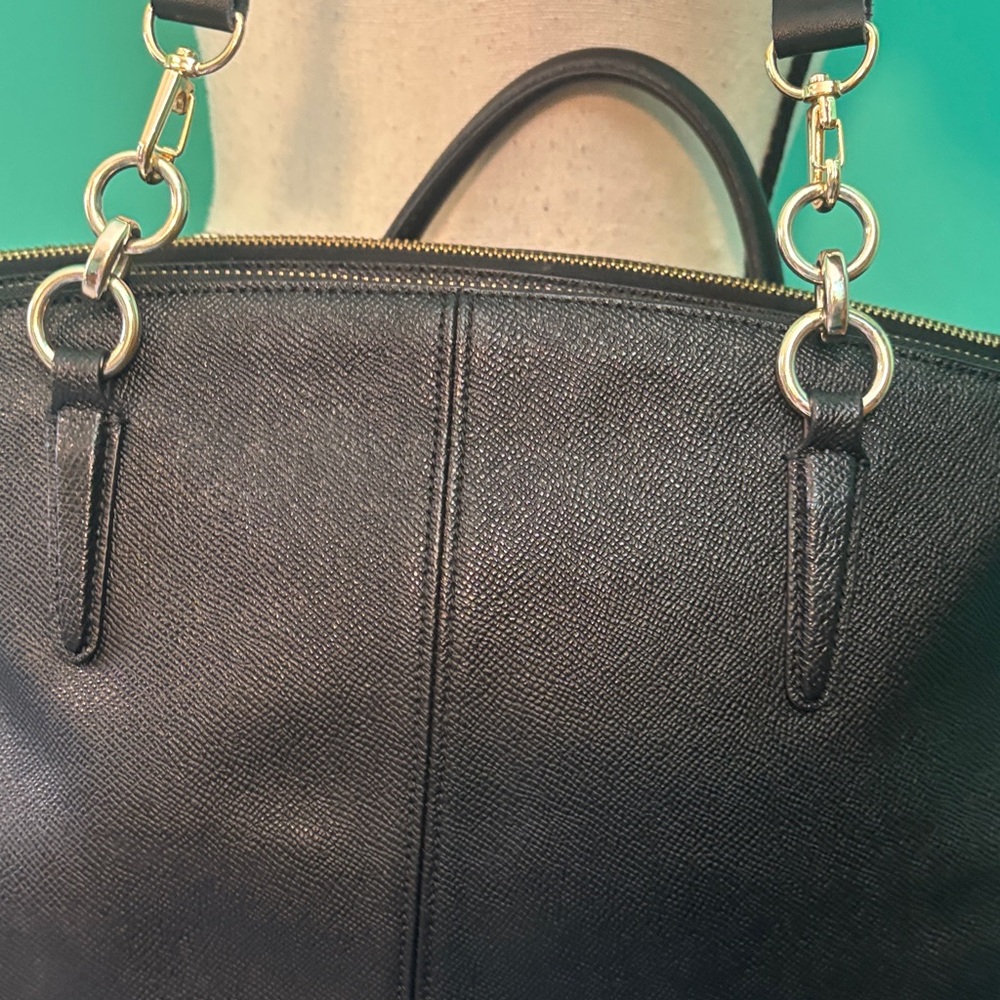 Coach Christie Black pebble Leather Shoulder Bag - Picture 7 of 15